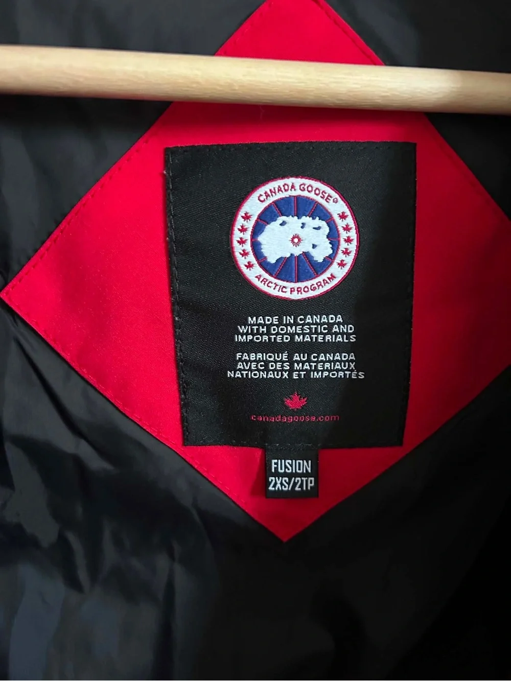 Canada Goose Bright Red Women's Insulated Parka with Fur-Trim Hood